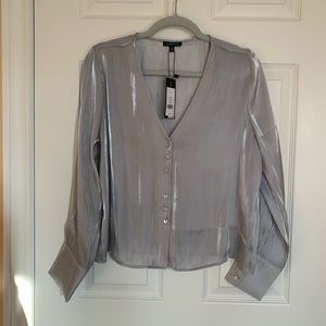 Metallic Blouse silver